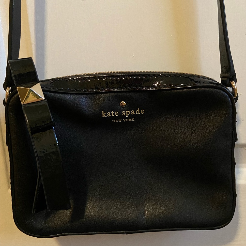 Kate Spade Cow Leather Black Crossbody Bag